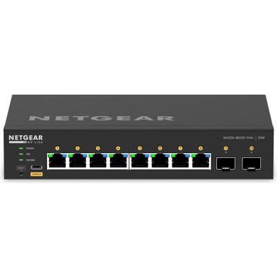 Netgear 10PT, M4250-8G2XF-POE+, Managed Switch (10 Ports), Netzwerk Switch, Schwarz Netgear 10PT, M4250-8G2XF-POE+, Managed Switch (10 Ports), Netzwerk Switch, Schwarz