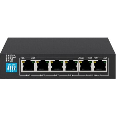 Extralink EX.14305 Netzwerk-Switch Unmanaged L2 Gigabit Ethernet (10/100/1000) Power over Ethernet (PoE) (6 Ports), Netzwerk Switch, Schwarz Extralink EX.14305 Netzwerk-Switch Unmanaged L2 Gigabit Ethernet (10/100/1000) Power over Ethernet (PoE) (6 Ports), Netzwerk Switch, Schwarz
