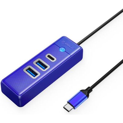 Orico HUB USB-C 2x USB-A (2x3.0) USB-C 5 GBPS PWC2U-C3-015-BL-EP (USB-C, 3 Ports), Dockingstation + USB Hub, Blau Orico HUB USB-C 2x USB-A (2x3.0) USB-C 5 GBPS PWC2U-C3-015-BL-EP (USB-C, 3 Ports), Dockingstation + USB Hub, Blau
