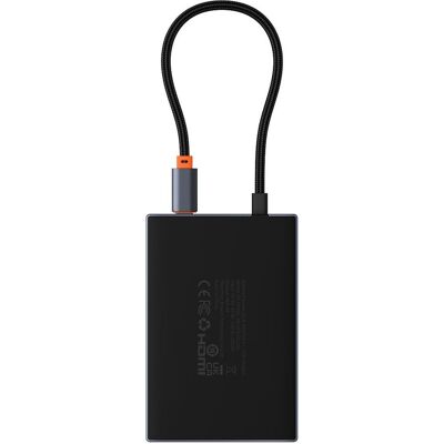 Baseus PioneerJoy 8-in-1 USB-C hub HDMI 4K@60Hz + HDMI 4K@30Hz + DisplayPort 8K@30Hz + VGA + 2 x USB-A... (USB-C, 8 Ports), Dockingstation + USB Hub, Grau Baseus PioneerJoy 8-in-1 USB-C hub HDMI 4K@60Hz + HDMI 4K@30Hz + DisplayPort 8K@30Hz + VGA + 2 x USB-A... (USB-C, 8 Ports), Dockingstation + USB Hub, Grau