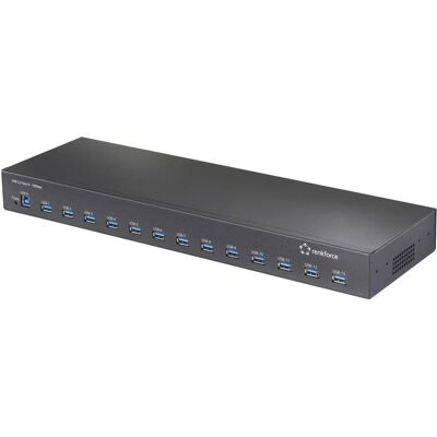 Renkforce 483 mm (19") Rack Mount 13-Port USB 3.2 Gen 2 Hub 13 Port USB 3.2 Gen (USB-A, 13 Ports), Dockingstation + USB Hub, Schwarz Renkforce 483 mm (19") Rack Mount 13-Port USB 3.2 Gen 2 Hub 13 Port USB 3.2 Gen (USB-A, 13 Ports), Dockingstation + USB Hub, Schwarz