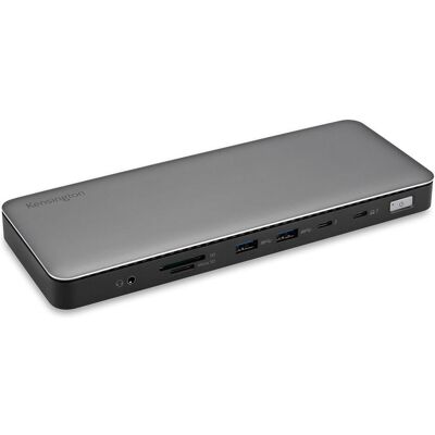 Kensington Thunderbolt 4 Dockingstation, Dual Monitor 8K/4K, Micro SD-Kartenleser, 96W Power Delivery (13 Ports), Dockingstation + USB Hub, Schwarz, Grau Kensington Thunderbolt 4 Dockingstation, Dual Monitor 8K/4K, Micro SD-Kartenleser, 96W Power Delivery (13 Ports), Dockingstation + USB Hub, Schwarz, Grau