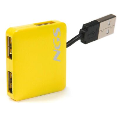 NGS YellowMicroHub žlutá / USB hub / 4 porty / USB 2.0 / plast (USB-A, 4 Ports), Dockingstation + USB Hub, Gelb NGS YellowMicroHub žlutá / USB hub / 4 porty / USB 2.0 / plast (USB-A, 4 Ports), Dockingstation + USB Hub, Gelb