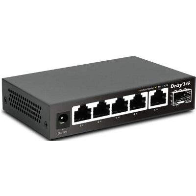 Draytek Switch Desk. VigorSwitch Q-60X 1*SFP+/ 5*2,5GBE retail (6 Ports), Netzwerk Switch Draytek Switch Desk. VigorSwitch Q-60X 1*SFP+/ 5*2,5GBE retail (6 Ports), Netzwerk Switch