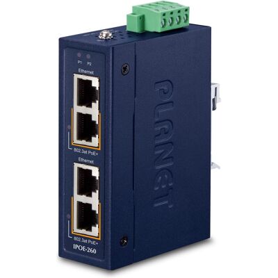 Planet Industrial 2-port 10/100/1000T (4 Ports), Netzwerk Switch, Blau Planet Industrial 2-port 10/100/1000T (4 Ports), Netzwerk Switch, Blau