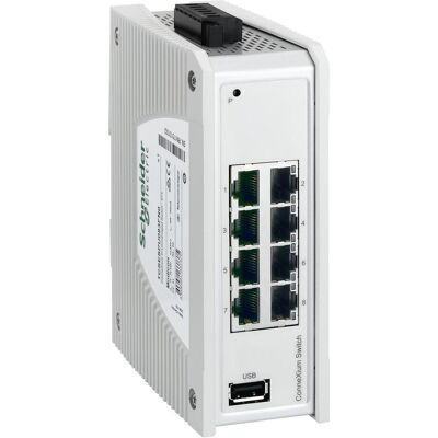 Schneider Electric Schneider TCSESPU083FN0 CONNEXIUM SWITCH (8 Ports), Netzwerk Switch, Schwarz Schneider Electric Schneider TCSESPU083FN0 CONNEXIUM SWITCH (8 Ports), Netzwerk Switch, Schwarz