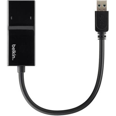 Belkin Netzwerk-Adapter (USB-A, 1 Port), Dockingstation + USB Hub, Schwarz Belkin Netzwerk-Adapter (USB-A, 1 Port), Dockingstation + USB Hub, Schwarz