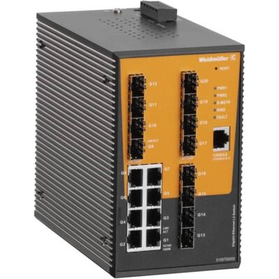 Weidmüller 3109750000 IE-SW-L3-AL20M-8GT-12GESFP Netzwerk Switch 10 / 100 / 100 (8 Ports), Netzwerk Switch, Schwarz Weidmüller 3109750000 IE-SW-L3-AL20M-8GT-12GESFP Netzwerk Switch 10 / 100 / 100 (8 Ports), Netzwerk Switch, Schwarz