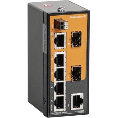 Weidmüller Schalter unmanaged Fast (6 Ports), Netzwerk Switch, Schwarz Weidmüller Schalter unmanaged Fast (6 Ports), Netzwerk Switch, Schwarz