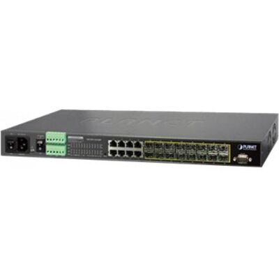 Planet Managed Metro Ethernet Switch 16-port 100/1000Base-X SFP + 8-port 10/100/1000 Base-T L2/L4 (AC+2... (8 Ports), Netzwerk Switch, Schwarz Planet Managed Metro Ethernet Switch 16-port 100/1000Base-X SFP + 8-port 10/100/1000 Base-T L2/L4 (AC+2... (8 Ports), Netzwerk Switch, Schwarz