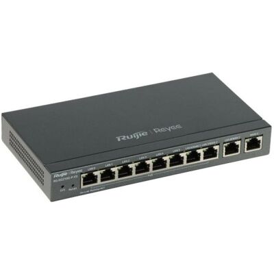 Ruijie 10-Port Gigabit Cloud-Managed Gateway, 8 x PoE/PoE+ ports with 110 W PoE power budget, support up to, Router Ruijie 10-Port Gigabit Cloud-Managed Gateway, 8 x PoE/PoE+ ports with 110 W PoE power budget, support up to, Router