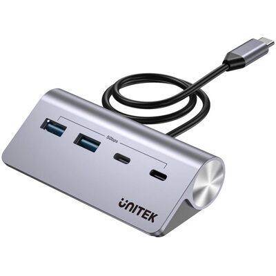 Unitek Hub Aluminiowy Usb-A/C 2x Usba 2x Usbc 5gbp (USB-C, 4 Ports), Dockingstation + USB Hub, Silber, Grau Unitek Hub Aluminiowy Usb-A/C 2x Usba 2x Usbc 5gbp (USB-C, 4 Ports), Dockingstation + USB Hub, Silber, Grau
