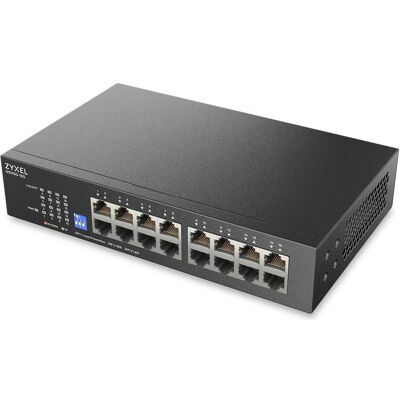 Zyxel GS1100-16S 16-Port Gigabit Unmanaged Switch,DIP-Sektor (16 Ports), Netzwerk Switch, Schwarz Zyxel GS1100-16S 16-Port Gigabit Unmanaged Switch,DIP-Sektor (16 Ports), Netzwerk Switch, Schwarz