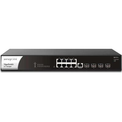Draytek Switch VigorSwitch Q2121x 12 Port (12 Ports), Netzwerk Switch, Grau Draytek Switch VigorSwitch Q2121x 12 Port (12 Ports), Netzwerk Switch, Grau