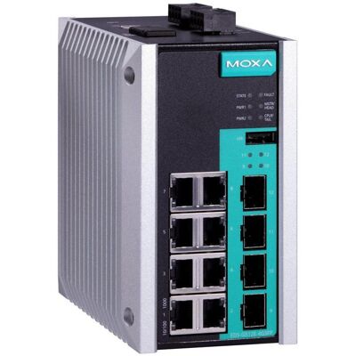 Moxa Industrial Managed Redundant E, Netzwerk Switch, Schwarz Moxa Industrial Managed Redundant E, Netzwerk Switch, Schwarz