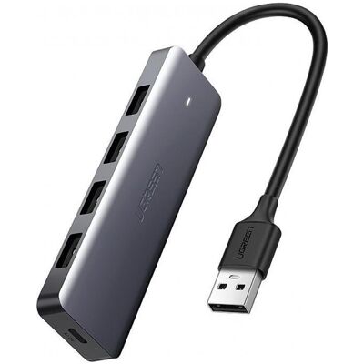 Ugreen 4 Port-C Hub (USB-C, 4 Ports), Dockingstation + USB Hub, Grau Ugreen 4 Port-C Hub (USB-C, 4 Ports), Dockingstation + USB Hub, Grau
