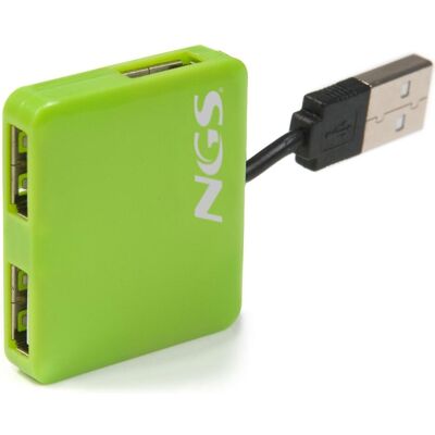 NGS GreenMicroHub zelená / USB hub / 4 porty / USB 2.0 / plast (USB-A, 4 Ports), Dockingstation + USB Hub, Grün NGS GreenMicroHub zelená / USB hub / 4 porty / USB 2.0 / plast (USB-A, 4 Ports), Dockingstation + USB Hub, Grün