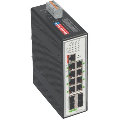 Wago Industrial-Managed-Switch (8 Ports), Netzwerk Switch, Schwarz Wago Industrial-Managed-Switch (8 Ports), Netzwerk Switch, Schwarz