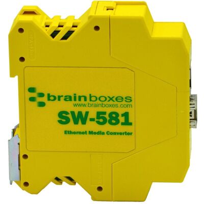 Brainboxes Medienkonvertert, Faser Multi-Mode / Faser Single-Mode - Ethernet, Glasfaseranschlüsse 1SFP, Netzwerk Switch, Gelb Brainboxes Medienkonvertert, Faser Multi-Mode / Faser Single-Mode - Ethernet, Glasfaseranschlüsse 1SFP, Netzwerk Switch, Gelb
