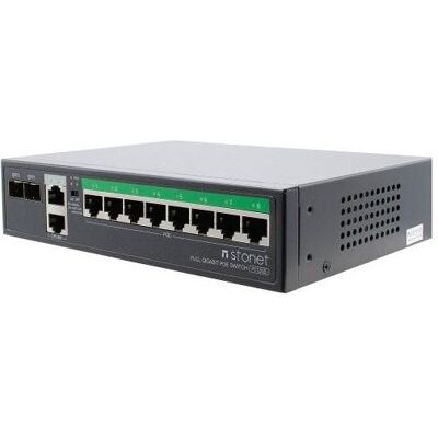 Netis Stonet Gigabit Switch, 10 Port (8 davon PoE+), 2x SFP, Router, Schwarz Netis Stonet Gigabit Switch, 10 Port (8 davon PoE+), 2x SFP, Router, Schwarz
