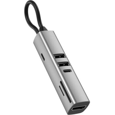 PowerGuard 7-in-1 USB-C Multiport Hub HDMI SD Cardreader Power Delivery USB (USB-C, 7 Ports), Dockingstation + USB Hub, Grau PowerGuard 7-in-1 USB-C Multiport Hub HDMI SD Cardreader Power Delivery USB (USB-C, 7 Ports), Dockingstation + USB Hub, Grau