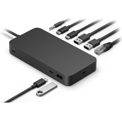 Microsoft Surface Thunderbolt 4 Dock / Dockingstation / 1x USB-C / RJ-45 (USB-C, 7 Ports), Dockingstation + USB Hub Microsoft Surface Thunderbolt 4 Dock / Dockingstation / 1x USB-C / RJ-45 (USB-C, 7 Ports), Dockingstation + USB Hub