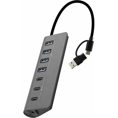 TNB - Hub 7en1 - USB-A USB-C 3.0 - 5 Gbps TNB - Hub 7en1 - USB-A USB-C 3.0 - 5 Gbps