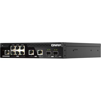 QNAP QSW-M2106R-2S2T (10 Ports), Netzwerk Switch, Schwarz QNAP QSW-M2106R-2S2T (10 Ports), Netzwerk Switch, Schwarz