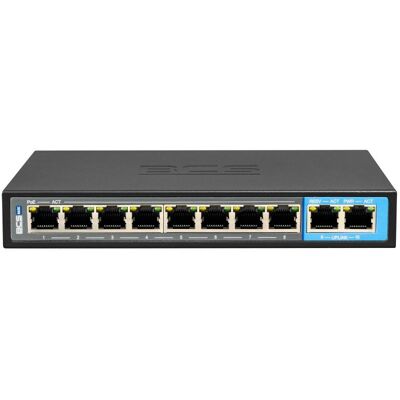 BCS BCS-B-SP08G02G 8-Port PoE Switch 1Gbps mit exPoE-Technologie (10 Ports), Netzwerk Switch, Schwarz BCS BCS-B-SP08G02G 8-Port PoE Switch 1Gbps mit exPoE-Technologie (10 Ports), Netzwerk Switch, Schwarz