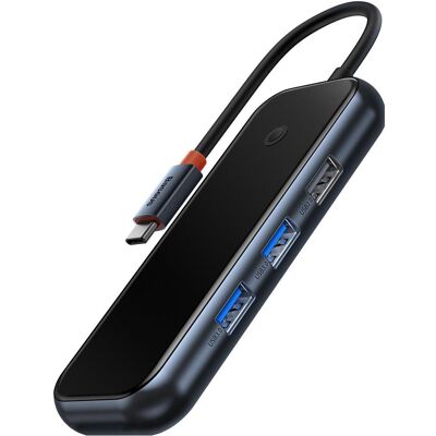 Baseus AcmeJoy 5-Port Type-C HUB AdapterType-C to HDMI*1+USB3.0*2+USB2.0*1+Type-C PD&Data *1Dark Gray (USB-C, 5 Ports), Dockingstation + USB Hub, Grau Baseus AcmeJoy 5-Port Type-C HUB AdapterType-C to HDMI*1+USB3.0*2+USB2.0*1+Type-C PD&Data *1Dark Gray (USB-C, 5 Ports), Dockingstation + USB Hub, Grau
