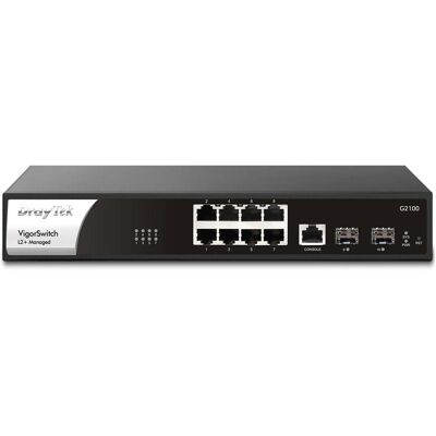 Draytek Vigor G2100 (10 Ports), Netzwerk Switch, Schwarz Draytek Vigor G2100 (10 Ports), Netzwerk Switch, Schwarz