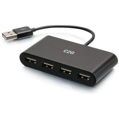 C2G 4-Port USB-A Hub (USB-A, 4 Ports), Dockingstation + USB Hub, Schwarz C2G 4-Port USB-A Hub (USB-A, 4 Ports), Dockingstation + USB Hub, Schwarz