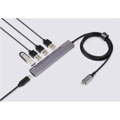 Renkforce RF-6700798 (USB-C, 5 Ports), Dockingstation + USB Hub, Grau Renkforce RF-6700798 (USB-C, 5 Ports), Dockingstation + USB Hub, Grau