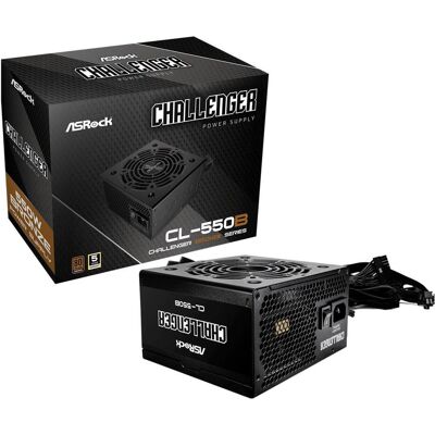 ASRock power supply Challenger 550W Bronze (550 W), PC Netzteil, Schwarz ASRock power supply Challenger 550W Bronze (550 W), PC Netzteil, Schwarz
