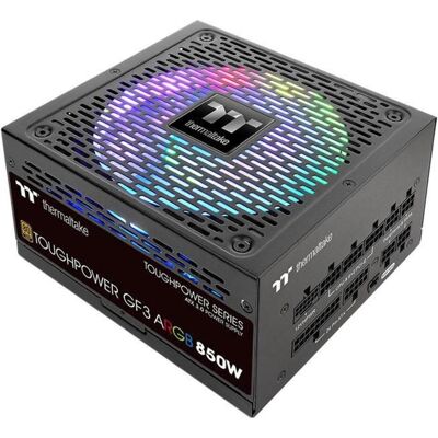 Thermaltake ToughPower GF3 ARGB 850W EU Gold Netzteil ATX 3.0 80+ Gold PCle 5.0 (850 W), PC Netzteil, Schwarz Thermaltake ToughPower GF3 ARGB 850W EU Gold Netzteil ATX 3.0 80+ Gold PCle 5.0 (850 W), PC Netzteil, Schwarz