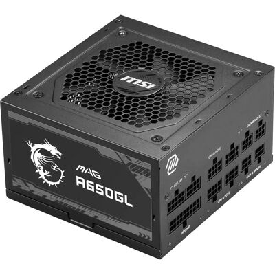 MSI MAG A650GL (650 W), PC Netzteil, Schwarz MSI MAG A650GL (650 W), PC Netzteil, Schwarz