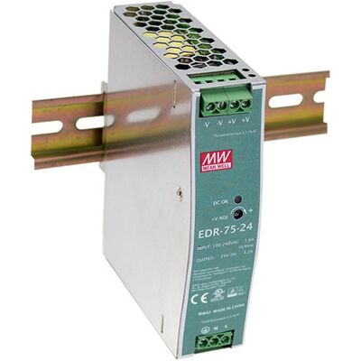 LevelOne ind. Netzteil POW-4821 48VDC DIN-Schiene PoE (75 W), PC Netzteil, Silber LevelOne ind. Netzteil POW-4821 48VDC DIN-Schiene PoE (75 W), PC Netzteil, Silber