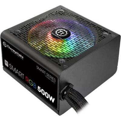 Thermaltake Smart 500W RGB Netzteil (80+ 230V EU, 2xPEG, 120mm, Single Rail) (500 W), PC Netzteil, Schwarz Thermaltake Smart 500W RGB Netzteil (80+ 230V EU, 2xPEG, 120mm, Single Rail) (500 W), PC Netzteil, Schwarz