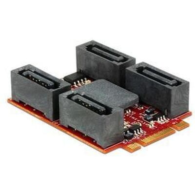 DeLock Adapter M.2 NGFF > 4 x SATA - Speicher-Controller, Storage Controller DeLock Adapter M.2 NGFF > 4 x SATA - Speicher-Controller, Storage Controller