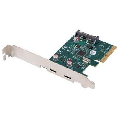 Lanberg KARTA PCI EXPRESS X1->2X USB-C 3.2 GEN 2X1 ŚLEDŹ LOW PROFILE, Kontrollerkarte Lanberg KARTA PCI EXPRESS X1->2X USB-C 3.2 GEN 2X1 ŚLEDŹ LOW PROFILE, Kontrollerkarte