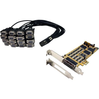 EXSYS 16S PCIe Serielle RS-232 Karte mit Octopus Kabel (SystemBase Chip-Set), Kontrollerkarte EXSYS 16S PCIe Serielle RS-232 Karte mit Octopus Kabel (SystemBase Chip-Set), Kontrollerkarte