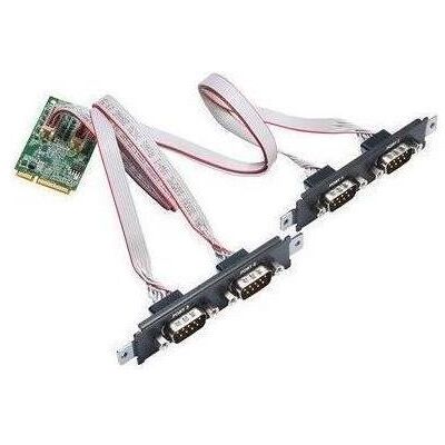 Moxa CP-104N-T - Serielle RS-232 Mini-PCI-Express-Karte mit 4 Anschlüssen, Betriebstemperatur -40 bis 85, Kontrollerkarte Moxa CP-104N-T - Serielle RS-232 Mini-PCI-Express-Karte mit 4 Anschlüssen, Betriebstemperatur -40 bis 85, Kontrollerkarte