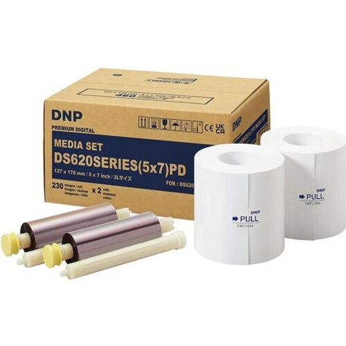 DNP DS 620 Media Kit 13x18 cm 2x 230 Blatt (13 x 18 cm, 460 Stk.), Fotopapier, Weiss
