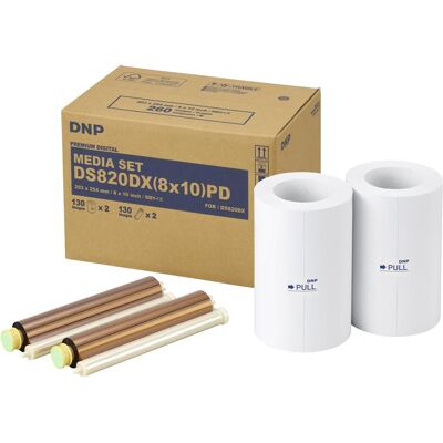 DNP Papier 2 Rollen je 110 St. 20x30 Einseitig für DS820DX (20x30 cm), Fotopapier, Mehrfarbig DNP Papier 2 Rollen je 110 St. 20x30 Einseitig für DS820DX (20x30 cm), Fotopapier, Mehrfarbig