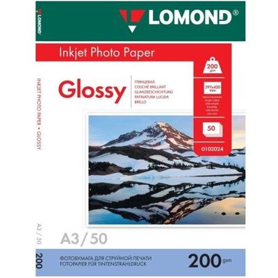 Lomond Photo Inkjet Paper Glossy 200 g/m2 A3, 50 sheets (200 g/m², A3), Fotopapier Lomond Photo Inkjet Paper Glossy 200 g/m2 A3, 50 sheets (200 g/m², A3), Fotopapier