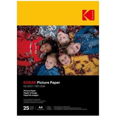 Kodak 25 Blatt Fotopapier - A4 Glänzend - 180g/m² Kodak 25 Blatt Fotopapier - A4 Glänzend - 180g/m²