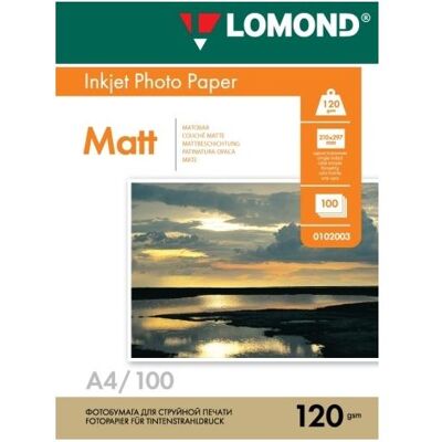 Lomond Photo Inkjet Paper Matte 120 g/m2 A4, 100 sheets (120 g/m², A4, 100 Stk.), Fotopapier Lomond Photo Inkjet Paper Matte 120 g/m2 A4, 100 sheets (120 g/m², A4, 100 Stk.), Fotopapier