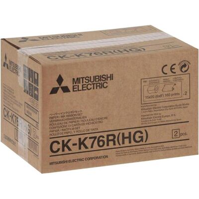 Mitsubishi Electric CK-K 76 R HG 10x15/15x20 cm 640/320 Prints (10x15, 15x20 cm, 640 Stk.), Fotopapier, Weiss Mitsubishi Electric CK-K 76 R HG 10x15/15x20 cm 640/320 Prints (10x15, 15x20 cm, 640 Stk.), Fotopapier, Weiss
