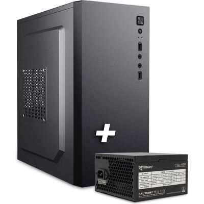 Sbox Computer case PCC-12 MicroATX + PSU-400 (ITX, mATX), PC Gehäuse, Schwarz Sbox Computer case PCC-12 MicroATX + PSU-400 (ITX, mATX), PC Gehäuse, Schwarz