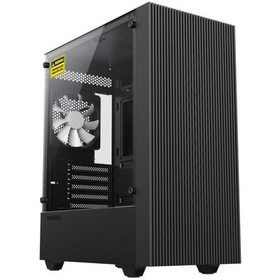 GameMax Boitier Mini Tour Micro ATX Edge ARGB avec panneau vitré (Noir) (ITX, mATX), PC Gehäuse, Schwarz GameMax Boitier Mini Tour Micro ATX Edge ARGB avec panneau vitré (Noir) (ITX, mATX), PC Gehäuse, Schwarz